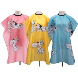 Kappeld kinderen Kid Cartoon Kaap Waterdicht Haar Snijden Dyeing Kleding Manteau Schort Wrap Pro Salon Barber Styling Tools