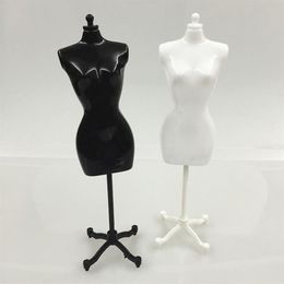 Cabeza de peluquería Embalaje de joyería 4 Uds 2 maniquí femenino negro 2 blanco para muñeca monstruo Bjd ropa Diy exhibición regalo de cumpleaños 344n