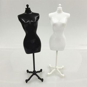 Tête de coiffure Emballage de bijoux 4 pièces 2 noir 2 blanc mannequin femme pour poupée monstre Bjd vêtements bricolage affichage cadeau d'anniversaire 237s