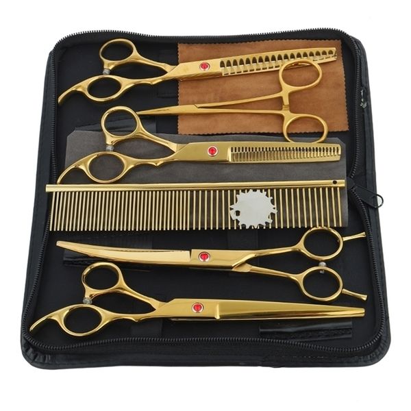 Kit de ciseaux de coiffure 7 pouces ciseaux pour coiffeurs fournitures de salon de coiffure coiffure professionnelle 220317