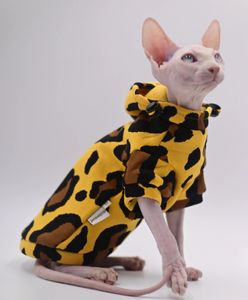 Vêtements de chat sans poils automne et hiver coton mode chat vêtements pour chats Sphynx Devon Rex CatsCornish 240226