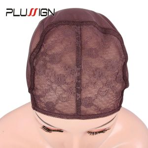 Filets à cheveux vente en gros 10 pièces casquette de tissage bon marché pour faire une perruque casquette de dentelle trois couleurs noir marron casquettes de perruque casquette de tissage pour perruques S/M/L/Xl