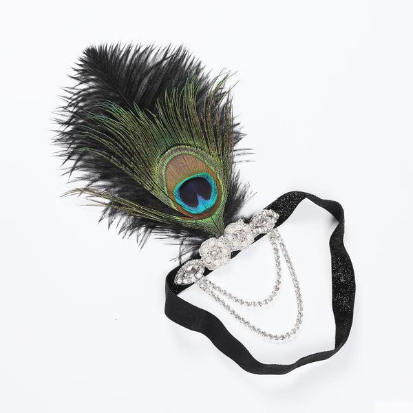 Épingles À Cheveux Art Déco 20ème Siècle Plume De Paon Coiffe Gatsby Bandeau Drop Delivery Bijoux Hairjewelry Dhtcl