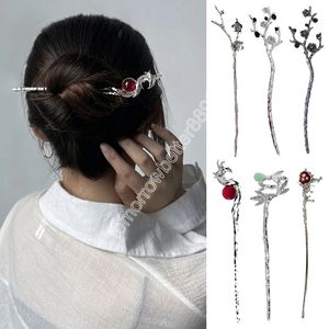 Haarspelers Chinese stijl Haarstick Vintage Long Tassels Vrouwen Haarspelden Haarclips Elegante vrouwen Haarhoedelkast Haaraccessoires