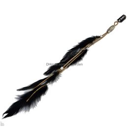 Épingles à cheveux Vintage mode fait à la main ethnique Tribal cuir plume bandeau cheveux épingle à cheveux pince livraison directe bijoux bijoux de cheveux Dhgarden Dhdjw