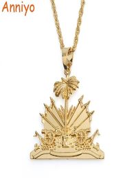 Haïti Pendant et collier pour femmes filles Ayiti Articles argentés en or couleur bijoux cadeaux d'Haïti 068506235S9579892