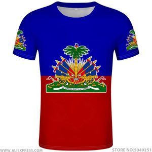 HAÏTI t-shirt bricolage gratuit nom personnalisé numéro hti t-shirt nation drapeau pays ht français république haïtienne collège impression photo vêtements LJ200827