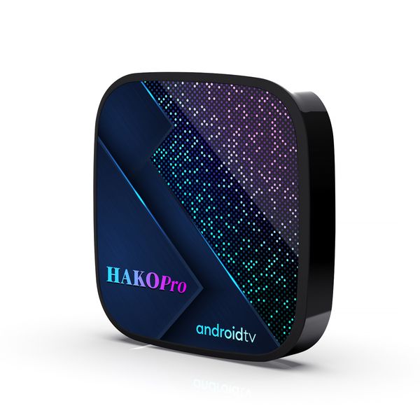 HAKO Pro Amlogic S905Y4-B 2GB 4GB 16GB 32GB 64GB 100M LAN 2,4G 5G Dual Wifi BT5.0 4K HDR Dispositivo de TV inteligente Android 11