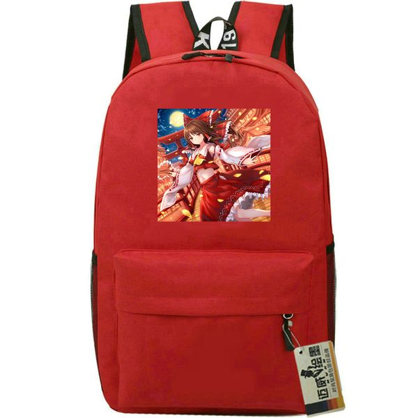 Sac à dos Hakurei Reimu Sac à dos East Project Sac d'école Capriccio Sac à dos imprimé dessin animé Cartable de sport Sac à dos en plein air