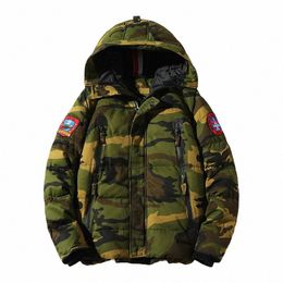 Halacood Hiver Nouveau Camoue Veste Parka Hommes Manteau Chaud Fi Casual Parka Moyen-Lg Épaississement Chapeau Manteau Chaud Parkas Hommes 36jm #