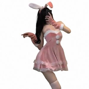 Halen Maid Uniforme Cosplay Costume Costumes de Noël Bunny Girl Outfit Dr Activités Costume pour les femmes Danse v5j1 #