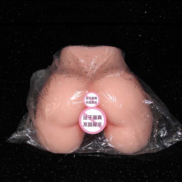 Demi-corps Sex Doll Double trou une coupe prune fesses solide poupée gonflable avion tasse masturbation masculine chatte et produits de film inversé OT8D