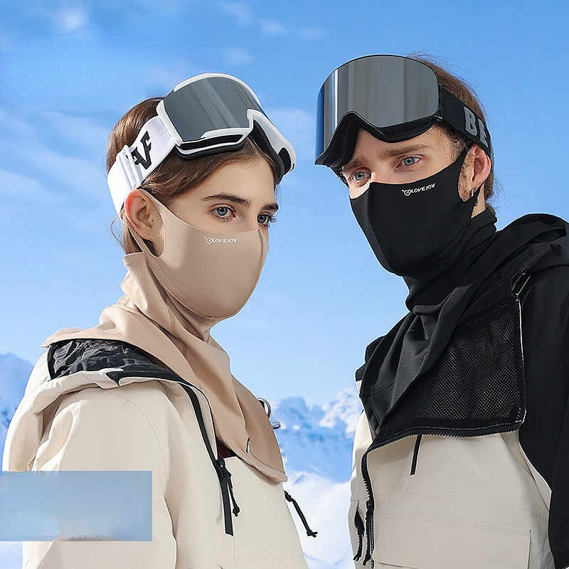 Halbe Gesichtsmaske, neue Winter-Skimaske, koreanische Version, Radfahren, Gesichtsschutz mit samtwarmer Maske, Gesundheitstuch, wind- und wasserdicht