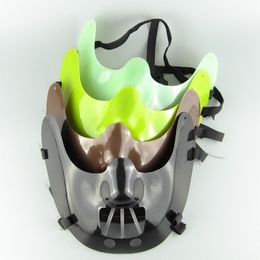 Masques de verrouillage de bouche du film à demi-visage pour hommes Glisten Masquerade Decorations Halloween Party Mask Fournisseur