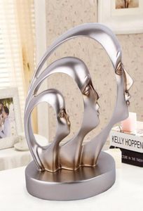 Half Face Sculpture Statue Abstract Modern Art Deco Mooi Meisje Ornamenten1058947