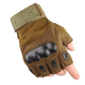 Gants tactiques militaires de style demi-doigt et doigt complet 2 gants résistants à l'usure 1 paire pour la chasse à l'escalade B1-018 Q0114