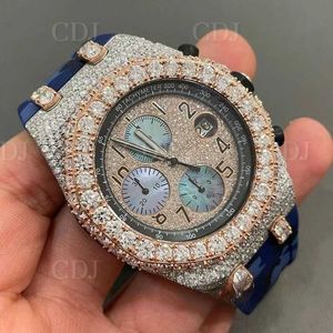 Reloj de lujo con diamantes personalizados para hombre, joyería fina hecha a mano, reloj de diamantes cultivados en laboratorio, joyería de Hip Hop, 8BKK