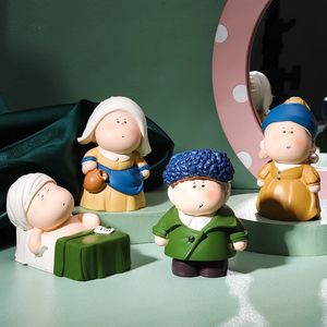 Half Moon Artist Figurine Blind Box Children Toys Mystery Cute Room Decoration for Student Birthday Gift 240506