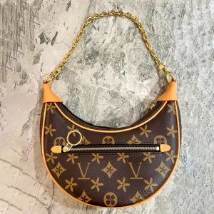 Luxe LOOP Croissants M81098 Embrayage Demi-Lune Sac Femme Pochette d'épaule Designer Sac à main Chaîne Sac à aisselle Véritable Fourre-tout en cuir Sling Crossbody Sacs sous les bras