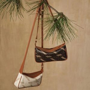 Halve maan lederen portemonnee clutch tassen handtas crossbody DAMES ontwerper Songmont Luna onderarm luxe hobo schoudertas