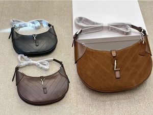 Half Moon ylsl ID schoudertassen Pony Suede Leather Large Mini Designer dames Tote Handtassen Clutch Handtassen 2023 nieuwe designer tas