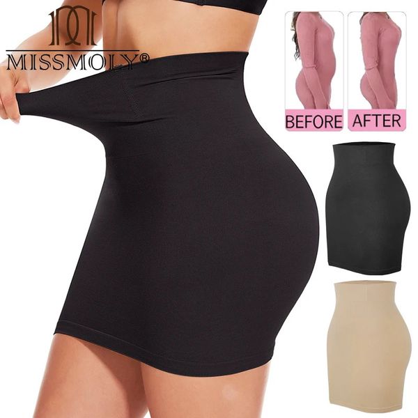 Half Slip Shapewear pour les femmes sous robes Bulletin Pantes hautes hautes Tany Control Slips Butt Butter Body Body Shaper Robe 240426