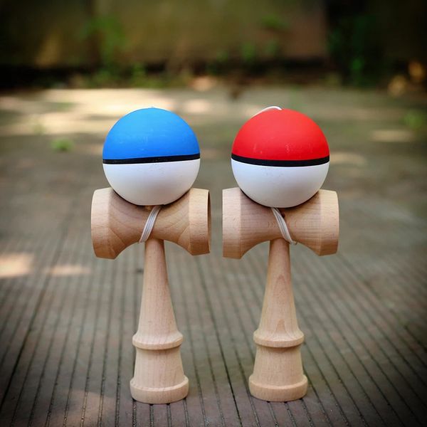 Jouet Kendama en bois à demi-rayures, balle de jonglage professionnelle et habile, jeu de jonglage en plein air, jouet pour enfants, cadeau 240105