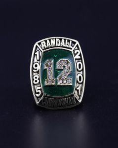 Hall of Fame Randall Cunningham #12 S Ship Ring van het Amerikaanse voetbalteam met houten box set souvenir fan mannen cadeau 20204518255