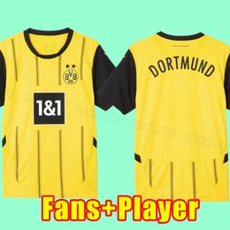 CHEURS DE SOCCER HALLER 24 25 Shirt de football Reus Dortmund Neongelb Bellingham Hummels Brandt Men Maillot de Foot 2024 2025 Fans Player Version Men Kit