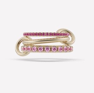 Halley Emerald Gemini Spinelli Kilcollin anneaux marque logo designer Nouveau dans la joaillerie de luxe en or et argent sterling Bague liée Hydra