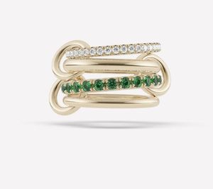 Halley Emerald Gemini Spinelli Kilcollin ringen merklogo ontwerper Nieuw in luxe fijne sieraden 18K goud en sterling zilver Hydra gekoppelde ring