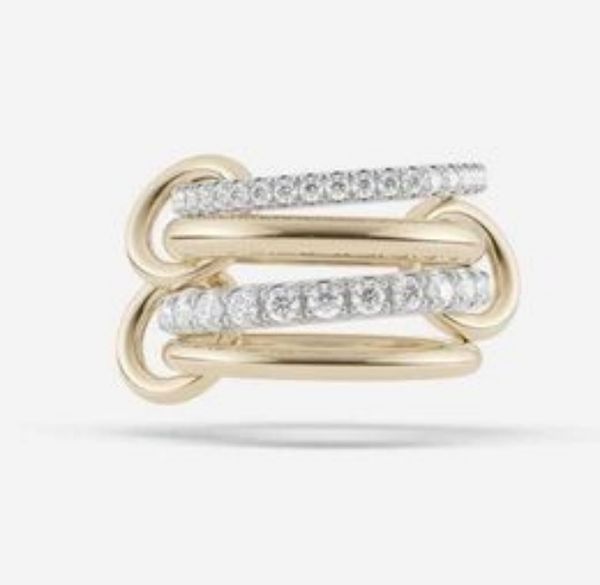 Halley Gemini Spinelli Kilcollin Anneaux de marque Nouveau dans le luxe Bijoux de luxe en or et en argent sterling Hydra Linked Ring