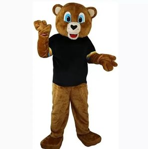 Costume de mascotte d'ours brun d'Halloween, personnage de dessin animé, personnage de carnaval, robe unisexe pour adulte, robe de soirée fantaisie de noël