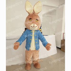 Hallowee Brown Rabbit Mascot Kostuum Top Kwaliteit Cartoon Bunny Anime Thema Karakter Carnaval Adult unisex jurk kerst verjaardagsfeestje buitenoutfit