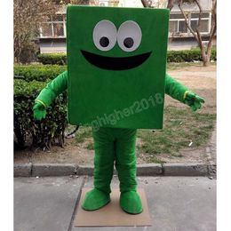 Hallowee Green Box Costume Mascot Qualité Qualité Dessin animé Anime Thème Carnaval Adulte Adulte Robe Unisexe Dress Christmas Anniversaire Fête Outfit