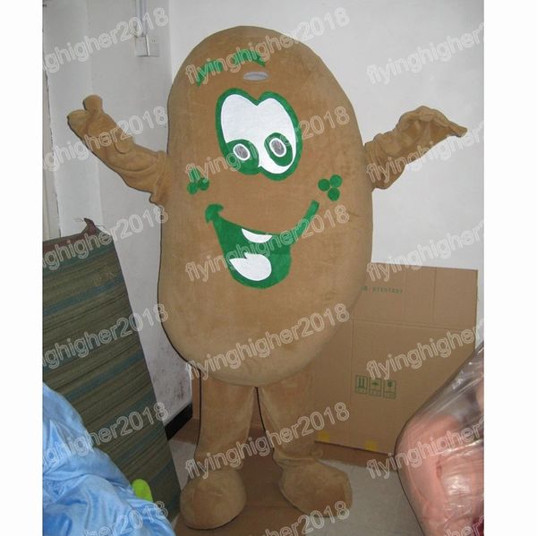 Costume de mascotte de pomme de terre d'Halloween, personnage de dessin animé, personnage de carnaval, robe unisexe pour adulte, robe de soirée fantaisie de noël