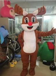 Disfraz de mascota de ciervo de Navidad de Hallowee, personaje de tema de anime de dibujos animados, vestido unisex para adultos, vestido de fiesta de fantasía de Navidad