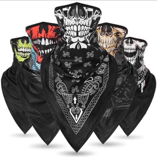 Halloween 3D Skull Face Mask foulards Bandeau Chapeaux Sports de plein air Ski Cyclisme Magic Scarf Neck Tube anti-poussière anti UV masques d'équitation