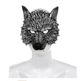 Máscara de lobo 3D de Halloween Máscaras de fiesta Cosplay Máscara de lobo de terror Accesorios de decoración para fiesta de Halloween GC1412208w