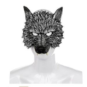 Máscara de lobo 3D de Halloween Máscaras de fiesta Cosplay Máscara de lobo de terror Accesorios de decoración de fiesta de Halloween GC1412