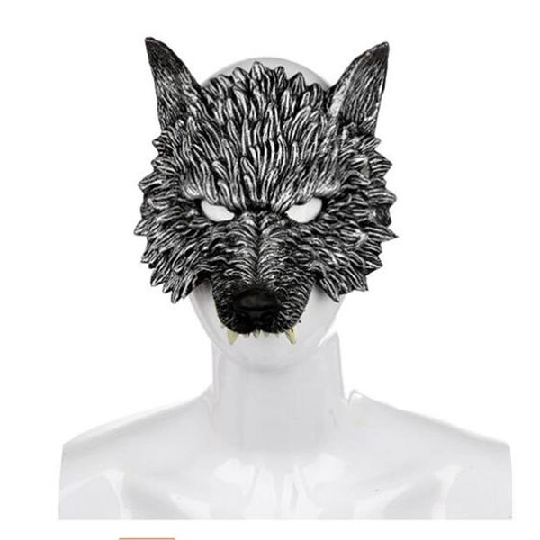 Masque de loup 3D pour Halloween, masques de fête, Masque de loup d'horreur, accessoires de décoration de fête d'halloween, GC1412262n