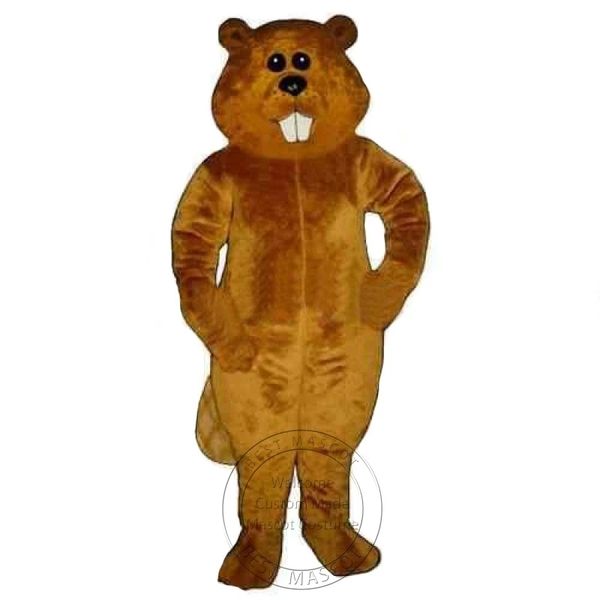 Costume de mascotte de castor de taille adulte d'Halloween pour la fête de personnage de dessin animé mascotte vente livraison gratuite support personnalisation