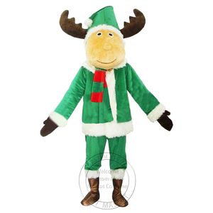 Disfraz de mascota de reno verde de Navidad de tamaño adulto de Halloween para fiesta Personaje de dibujos animados Venta de mascota envío gratis soporte de personalización
