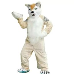 Halloween Taille adulte Fox Dog Fursuit Costumes de mascotte Halloween Fantaisie Robe de soirée Personnage de dessin animé Carnaval Noël Pâques Publicité Anniversaire