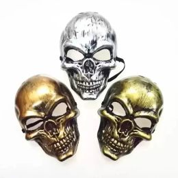 Halloween volwassenen schedel masker Plastic Ghost Horror masker goud zilver schedel gezichtsmaskers Unisex Halloween Maskerade partij maskers Prop FY3786