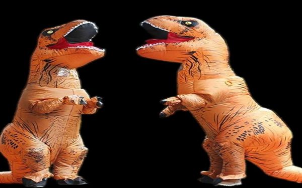 Halloween y Navidad Dinosaurio para adultos T Rex Jurassic World Park Blowup Dinosaur Dinosaurio Fiesta de vestuario Mascot Mascot T4693915