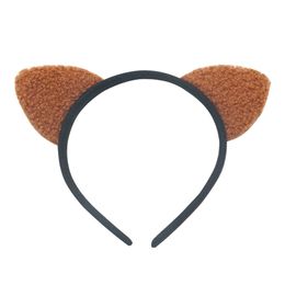 Halloween Animal Baby Girl Hair Clips Band cor￩en ins mignon en peluche chat oreille bande de lavage