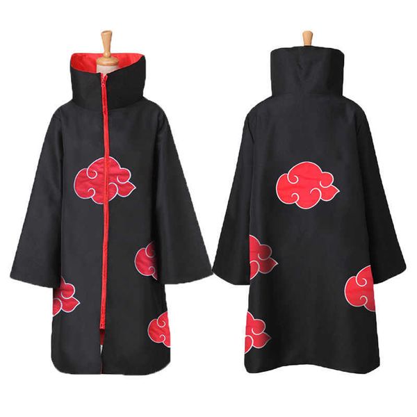 Halloween Anime Akatsuki Uchiha Tobi Obito Disfraz Capa o con capucha Navidad Hombre Mujer Cosplay Fiesta Diadema Y0903