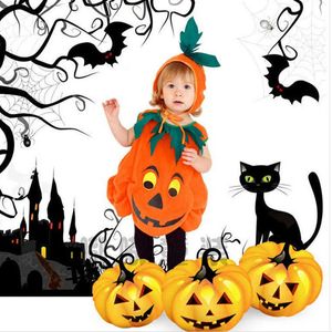 Costume de citrouille Cosplay d'halloween pour bébé, boule de maquillage, Costume de spectacle de sorcière, ensemble de chapeaux de citrouille, Costume de citrouille pour enfants