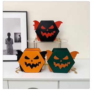 Halloween-tas Nieuwe aankomst 2023 Cartoon gepersonaliseerde pompoentas Klein rood boek Dezelfde stijl Damesketting Crossbody Kleine ronde tas 3 kleuren